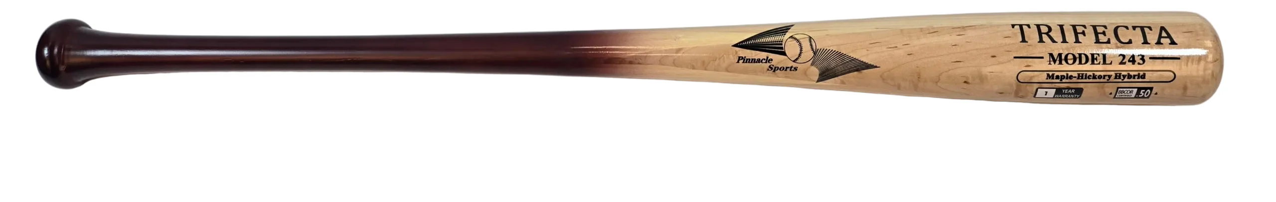 Trifecta - Maple-Hickory Hybrid BBCOR Wood Bat with One-Year Warranty